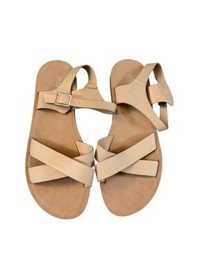 Forever Comfort Women’s Size 10 Neutral Beige Strappy Sandals